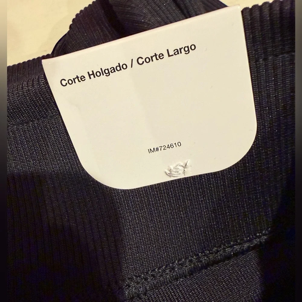 Nike Black High-Waist Performance Wide Leg Pants with Swoosh Patch